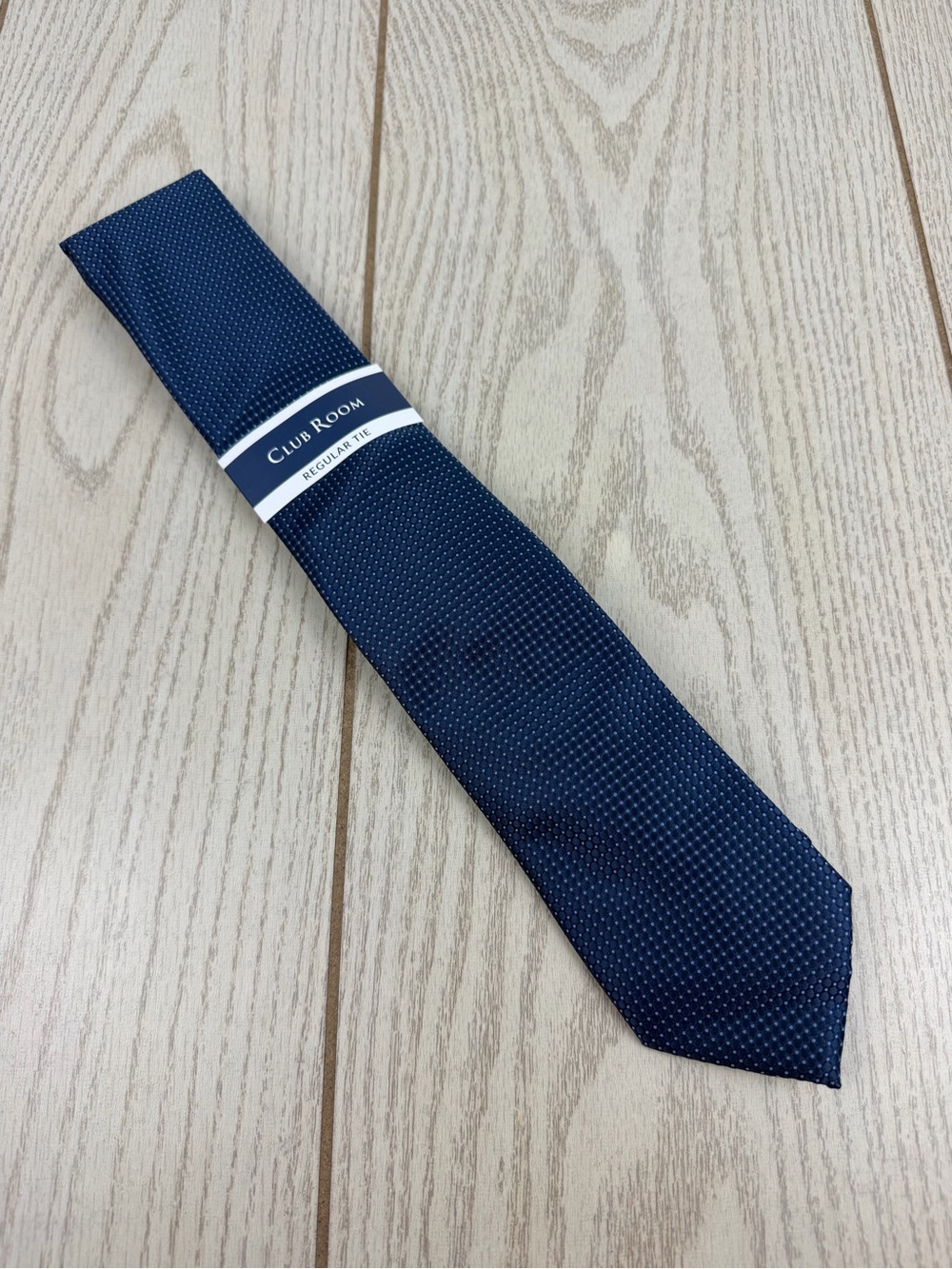944 Club Room Men's Tie Waydale Solid 410 Navy Blue $55 Polyester